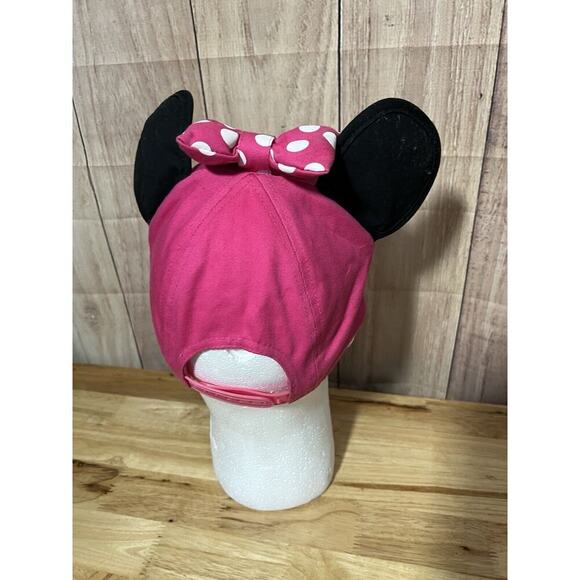 Ladies Minnie Mouse Hat With Ears Pink Adjustable - Picture 5 of 8